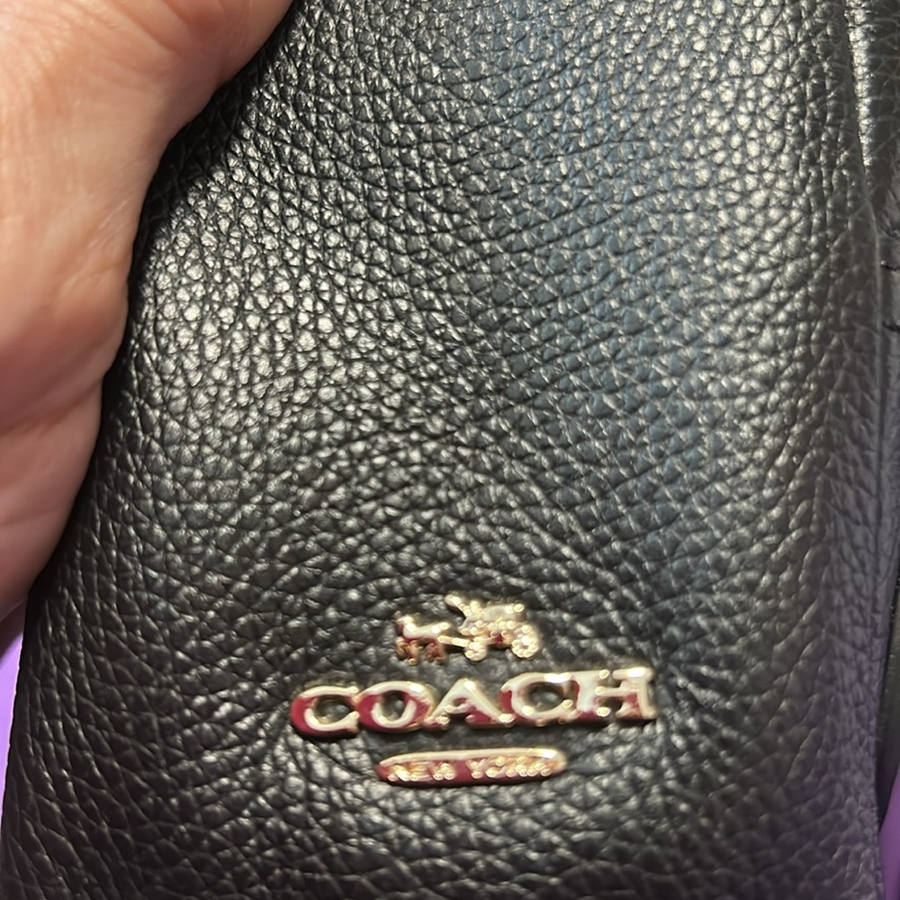 Coach Mini Turnlock Rucksack Backpack in Black Pebble Leather - Picture 10 of 14